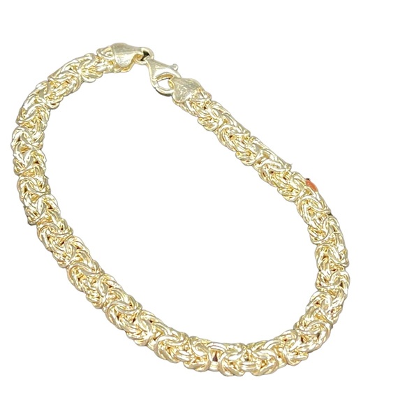 925 Sterling Silver Byzantine Link Bracelet 8” Inch Chain bracelet - Picture 6 of 9